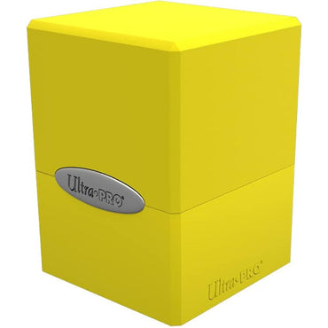 Ultra PRO Deck Box: Satin Cube - Lemon Yellow (Holds 100)