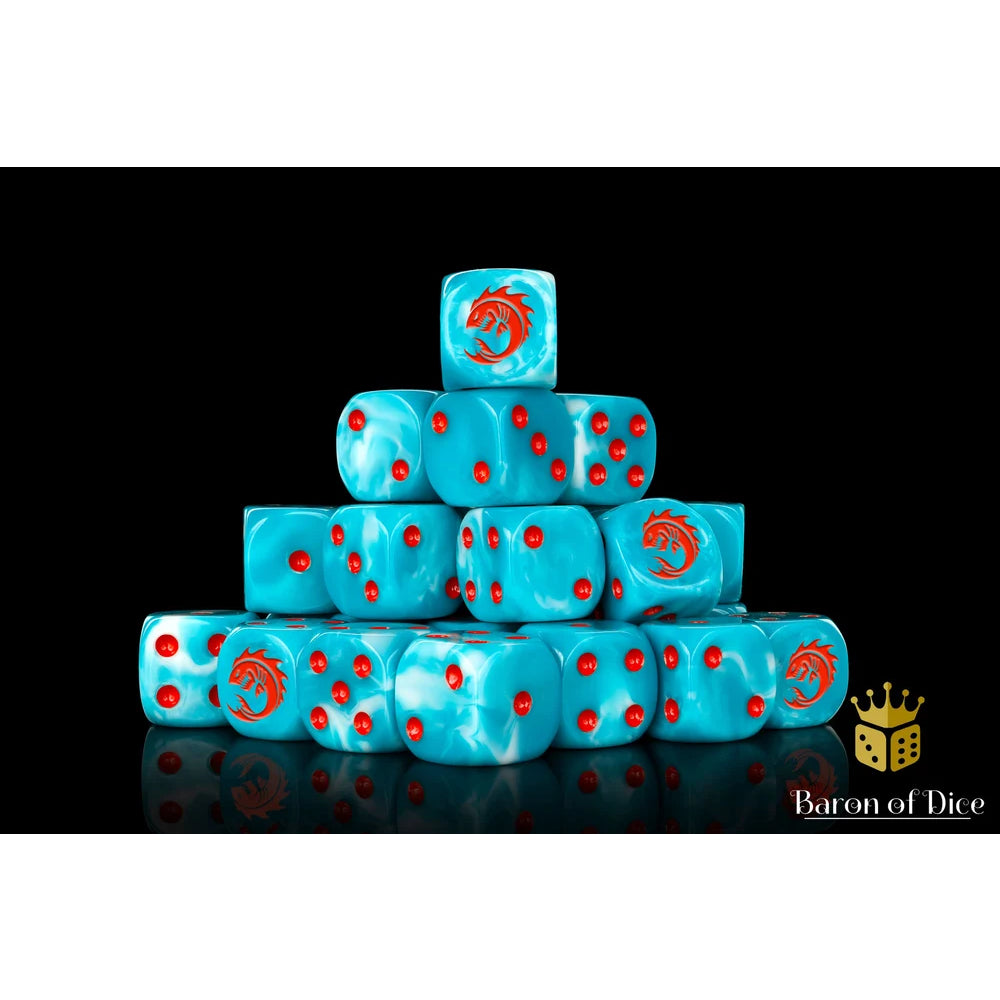 Baron Of Dice: Sea Monster Dice - Orange (Round / 25D6)