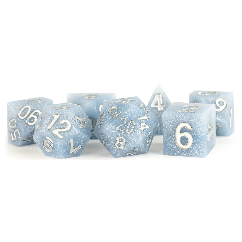 Sharp Edge Silicone Rubber Dice Set: Glacial Debris