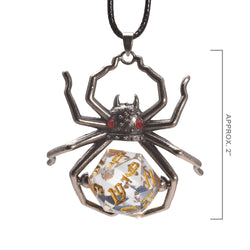 Liquid Core D20 Necklace: Black Widow (Sirius Dice)