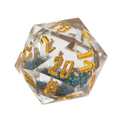 Liquid Core D20 Necklace: Black Widow (Sirius Dice)