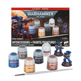 (PREORDER) Space Marines: Intercessors + Paints Set