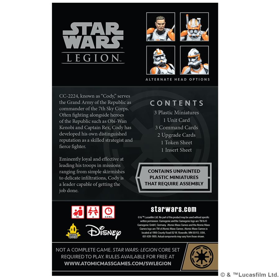 Star Wars Legion: Galactic Republic: Clone Commander Cody Expansion