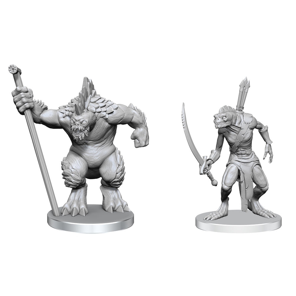 Pathfinder Minis: Xulgath Skirmisher & Stoneliege (Unpainted) (WV26)