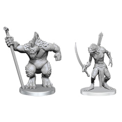 Pathfinder Minis: Xulgath Skirmisher & Stoneliege (Unpainted) (WV26)