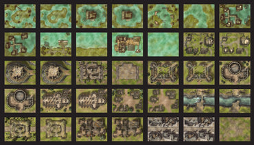 Into The Wilds Battlemaps: Swamps and Ruins