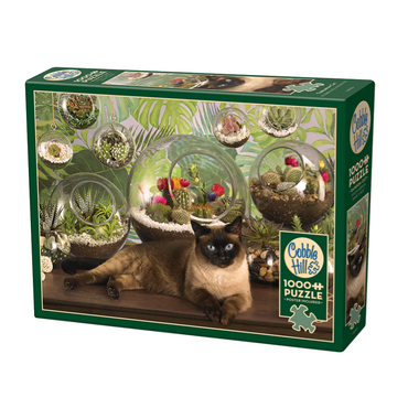 Cobble Hill Puzzles: Terrarium Cat (1000 Piece)