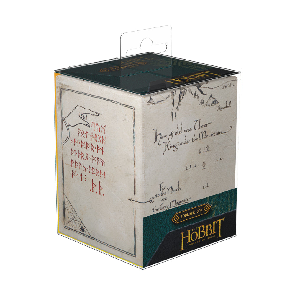MTG Deck Box: The Hobbit Boulder Deck Case - Thror's Map (Holds 100+ / Glow in the Dark / Ultimate Guard)
