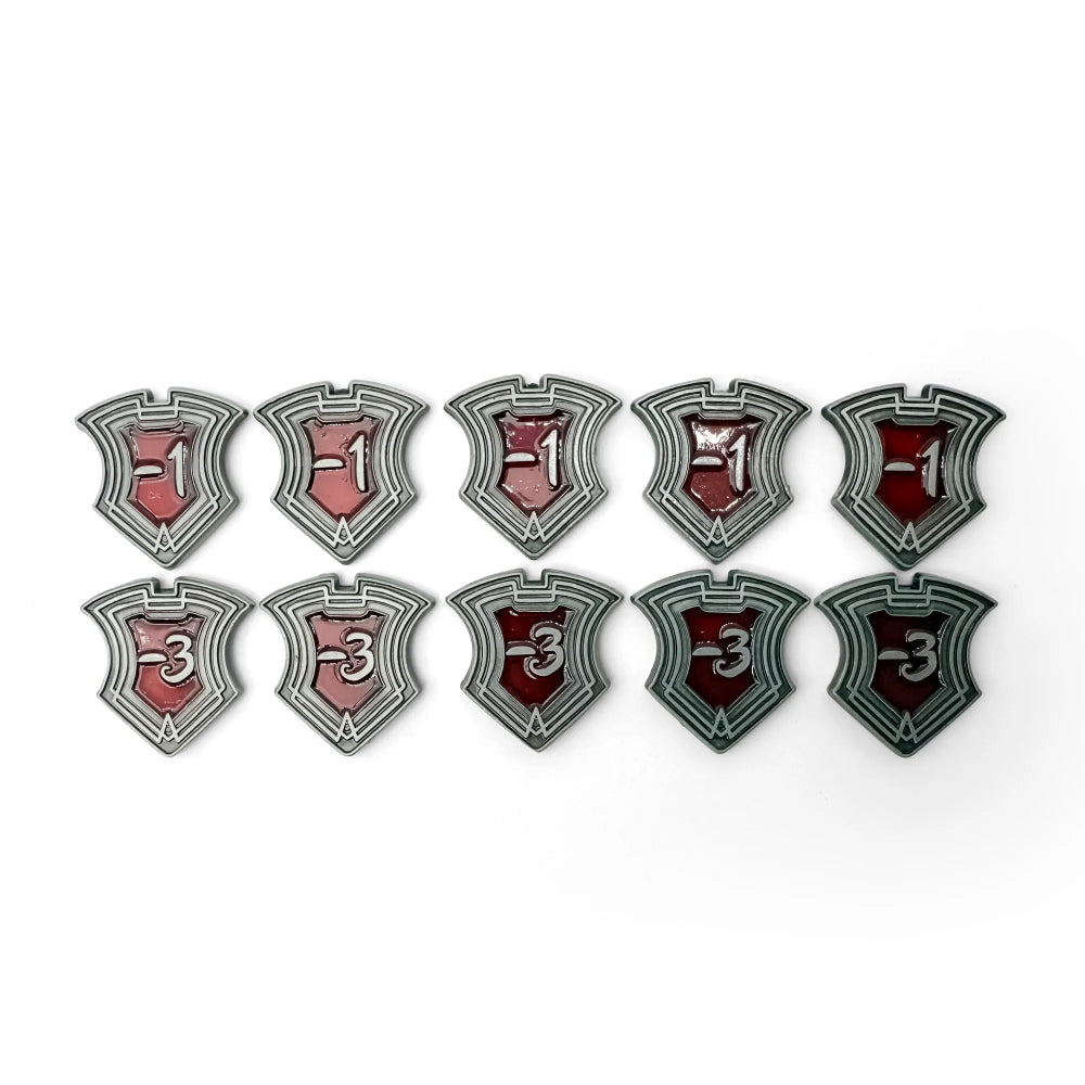 Norse Foundry: Shield Tokens - Ruby (10 Pack)
