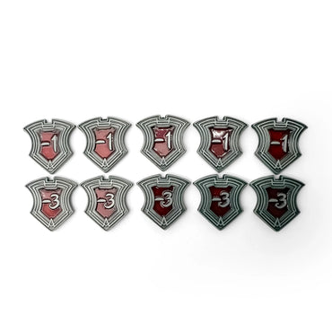 Norse Foundry: Shield Tokens - Ruby (10 Pack)