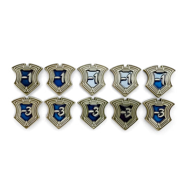 Norse Foundry: Shield Tokens - Sapphire (10 Pack)