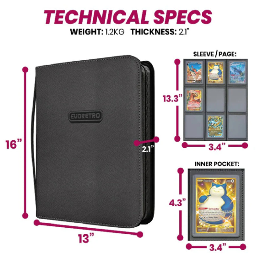 ER Shield+ Topload Card Binder: Neon Green (Holds 216)
