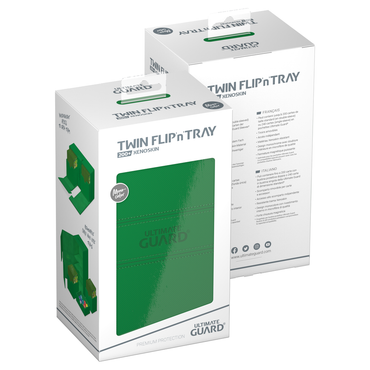 Ultimate Guard Deck Box: Twin Flip’n’Tray - Green (Holds 200+)