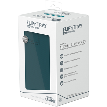 Ultimate Guard Deck Box: Flip’n’Tray - Petrol (Holds 80+)