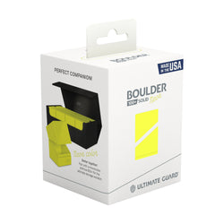 Ultimate Guard Deck Box: Boulder Deck Case - Solid Neon Yellow (Holds 100+)