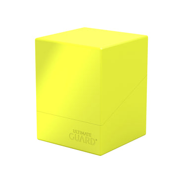 Ultimate Guard Deck Box: Boulder Deck Case - Solid Neon Yellow (Holds 100+)