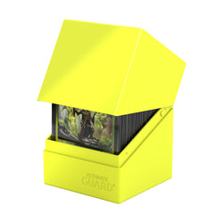 Ultimate Guard Deck Box: Boulder Deck Case - Solid Neon Yellow (Holds 100+)