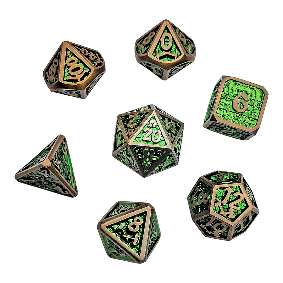 Forged Dice: Metal RPG Set - Venomfang's Battle