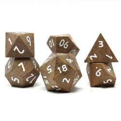 Wooden RPG Dice: Walnut (Mimic Dice)