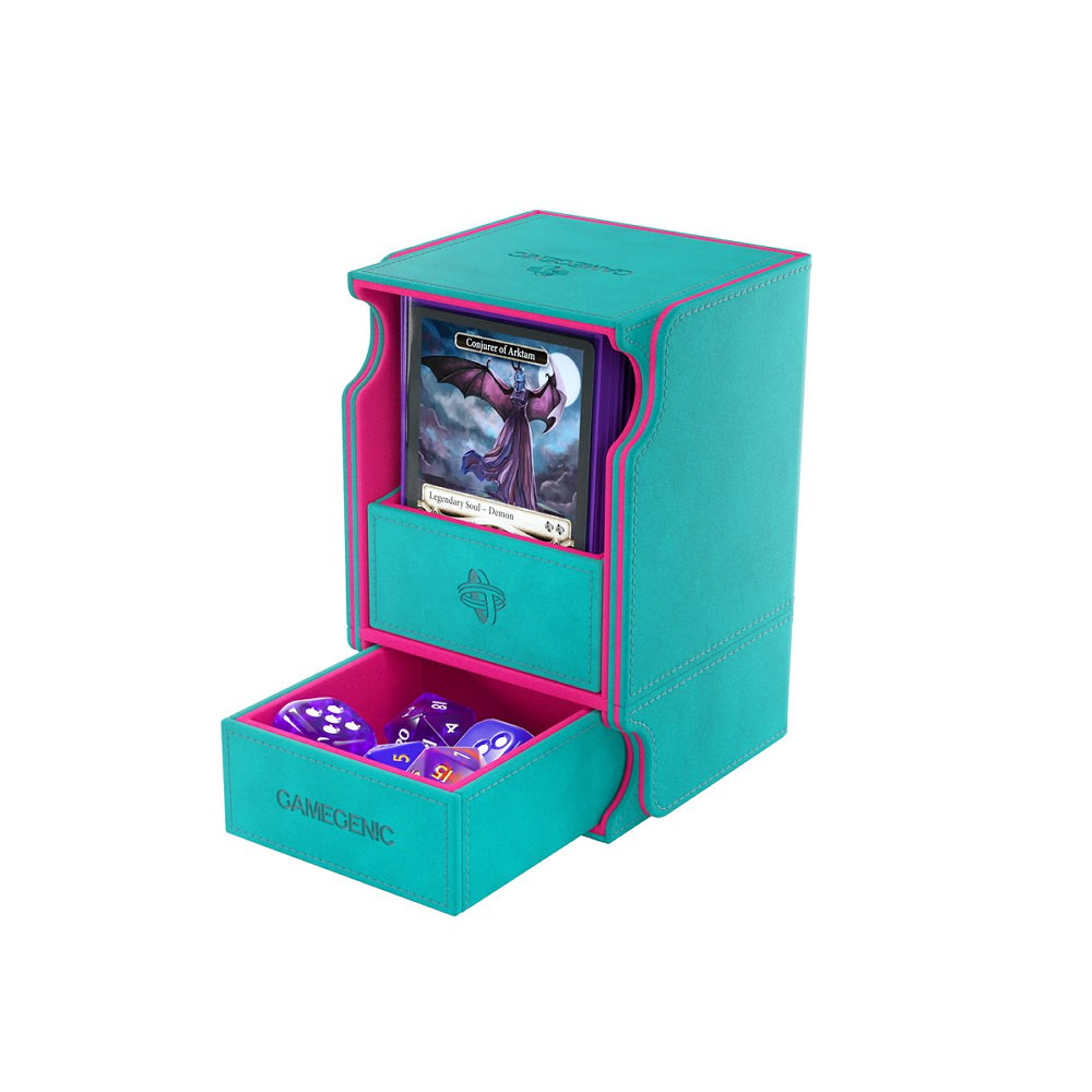 Gamegenic Deck Box: Watchtower XL Convertible - Teal/Pink Exclusive (Holds 100+)