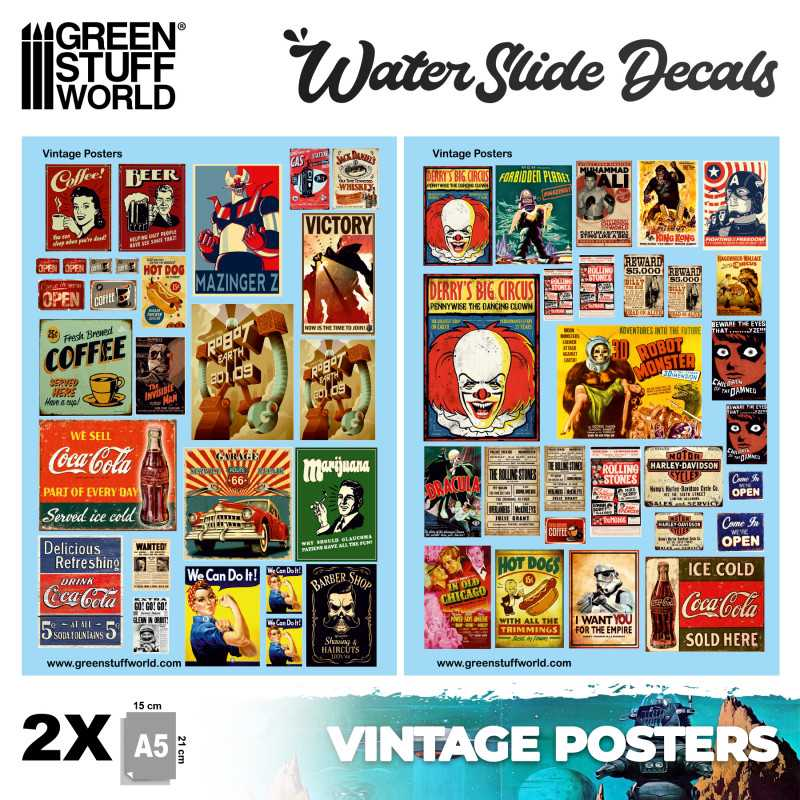 GSW: Waterslide Decals - Vintage Posters