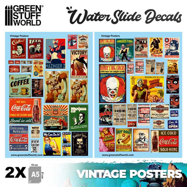 GSW: Waterslide Decals - Vintage Posters