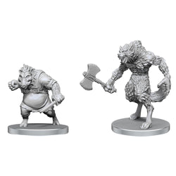 Pathfinder Minis: Werewolf & Wereboar (Unpainted) (WV144)