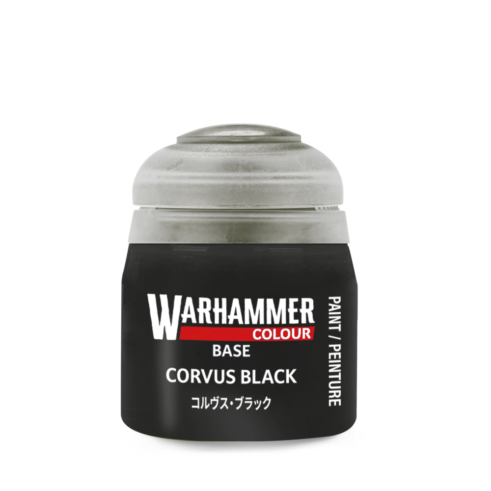 Warhammer Colour: Base Paint - Corvus Black (12ml)