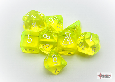 Translucent Neon Yellow RPG Set (7)