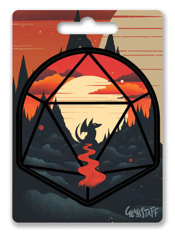 GlassStaff Stickers: Young Dragon D20