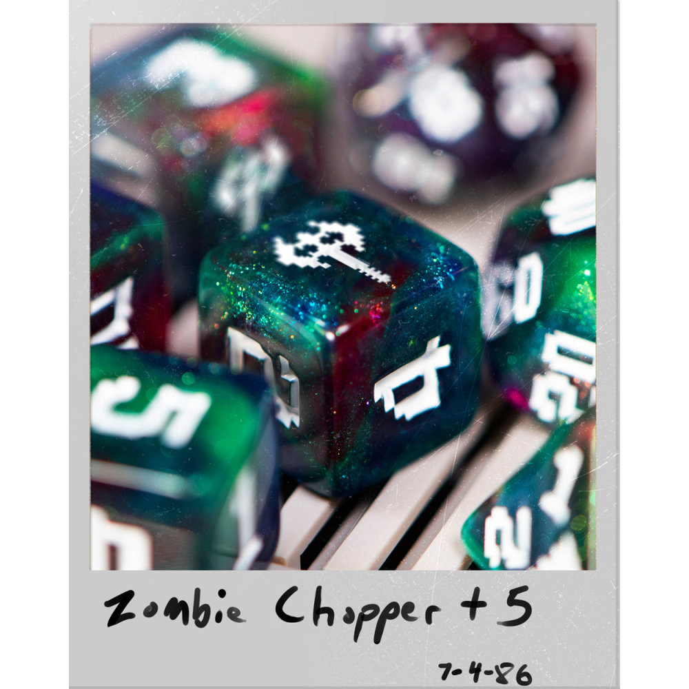 1UP RPG Dice Set: Zombie Chopper +5