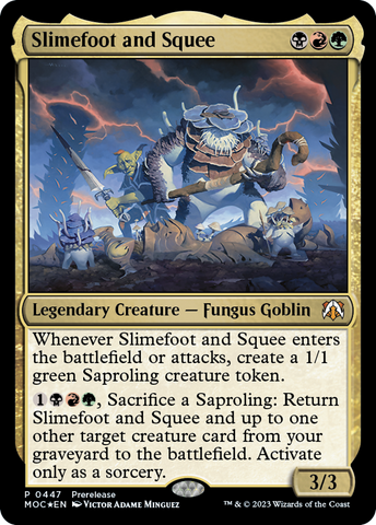 Slimefoot and Squee [March of the Machine Commander Prerelease Promos]