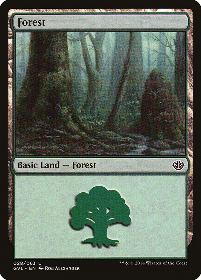 Forest (28) (Garruk vs. Liliana) [Duel Decks Anthology]