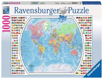 Puzzle: Ravensburger - Political World Map (1000 pc)