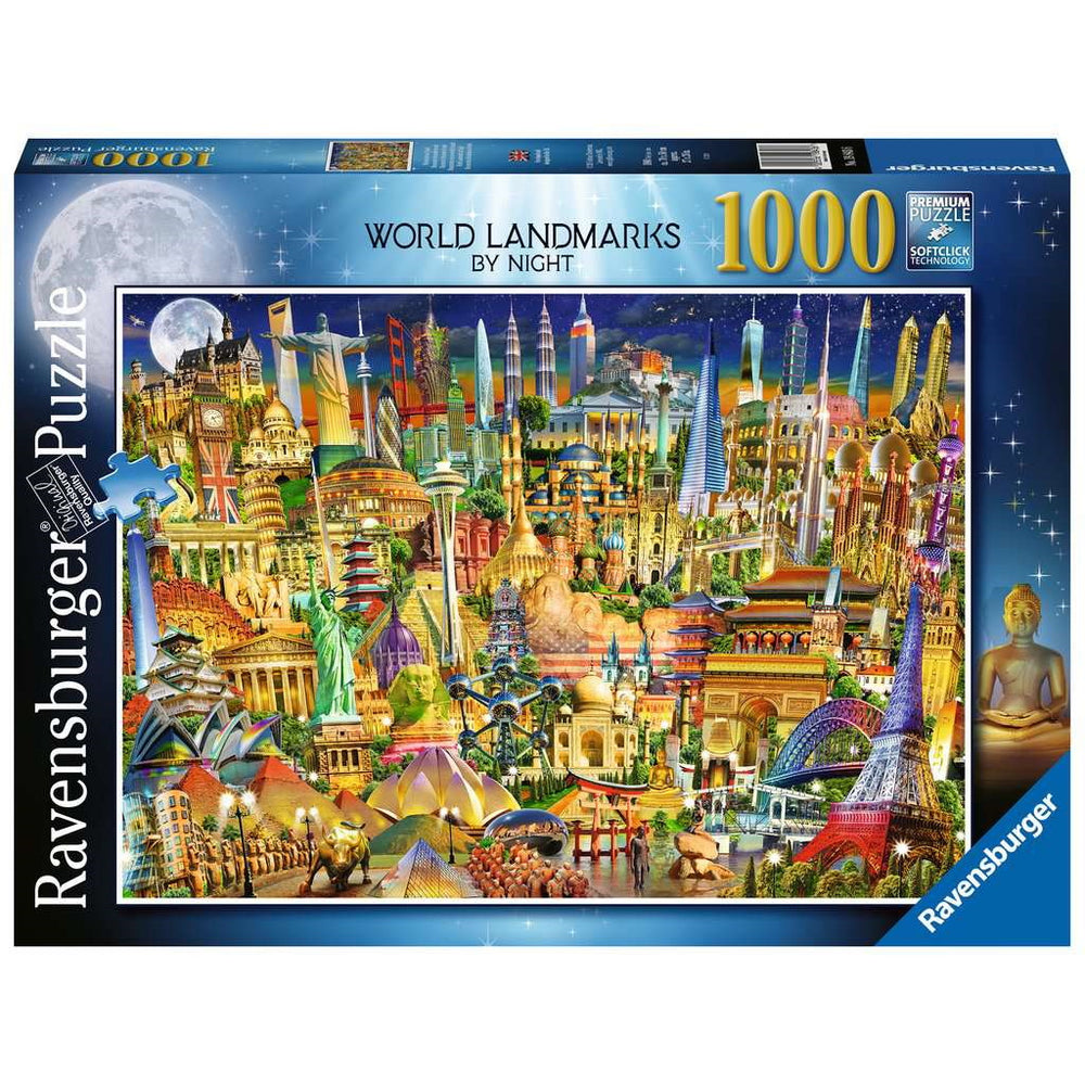 Puzzle: World Landmarks by Night (1000 pc)