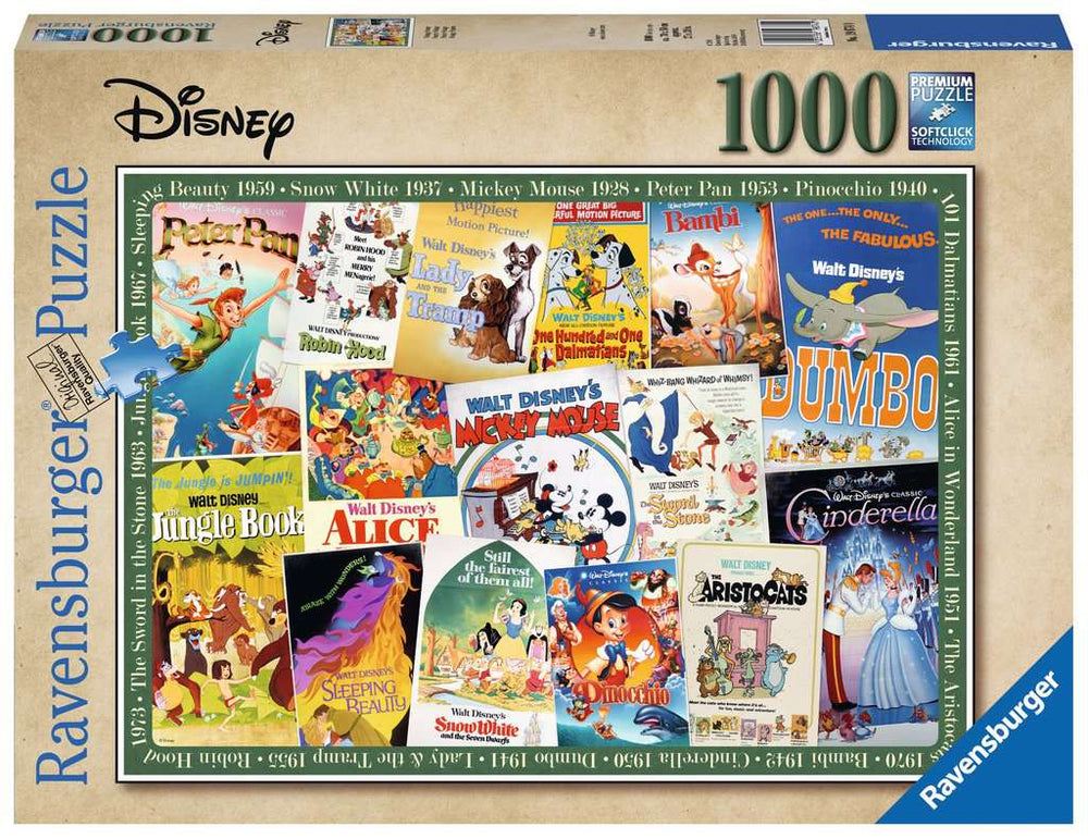 Ravensburger Puzzles (1000 Pieces): Disney - Vintage Movie Posters