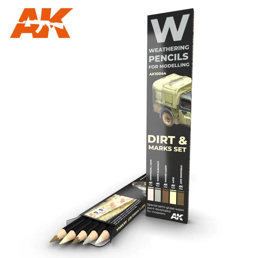 AK Weathering Pencil Set: Dirt & Marks Set
