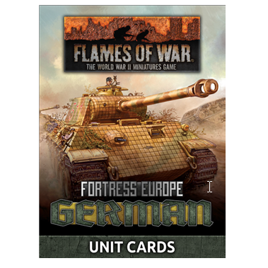 Flames of War 3rd Ed Unit Cards: German