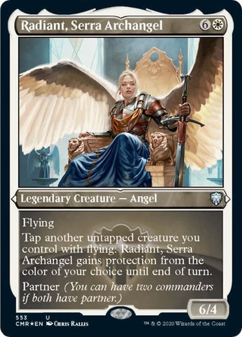 Radiant, Serra Archangel (Foil Etched) [Commander Legends]