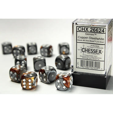 12D6 Set (16mm): Gemini Copper-Steel/White (CHX26624)