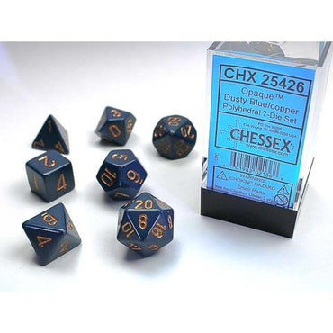 Opaque Dusty Blue with Copper 16mm RPG Set (7)