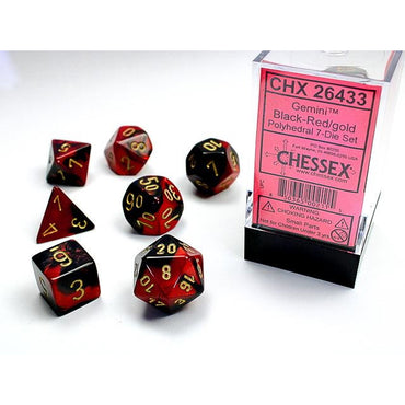 RPG Dice: Gemini Black-Red/Gold (CHX26433)