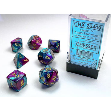 RPG Dice: Gemini Purple-Teal/Gold (CHX26449)