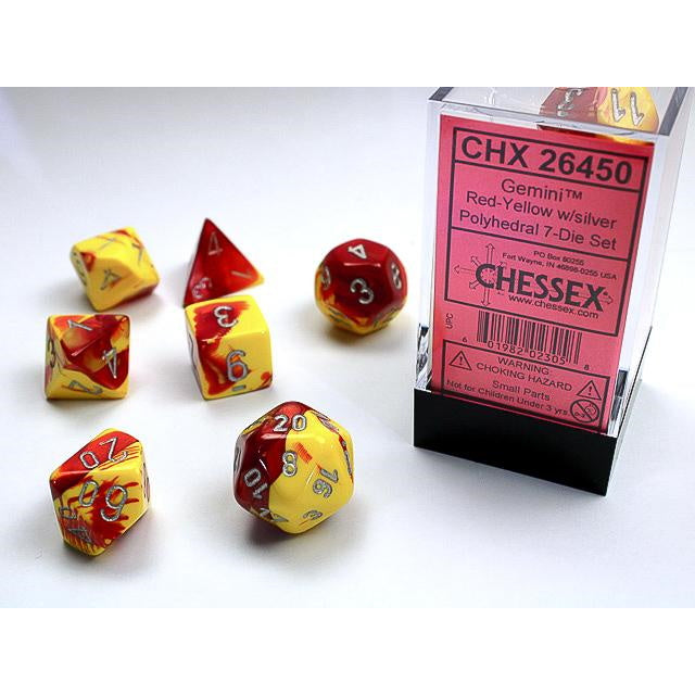 RPG Dice: Gemini Red-Yellow/Silver (CHX26450)