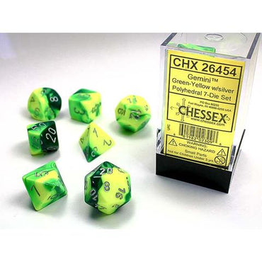 RPG Dice: Gemini Green-Yellow/Silver (CHX26454)