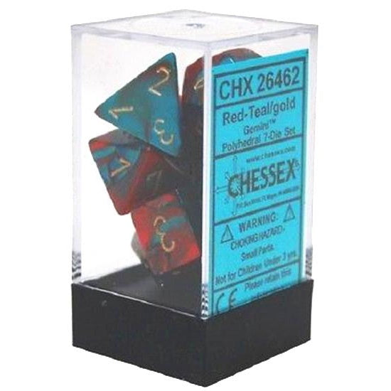 RPG Dice: Gemini Red-Teal/Gold (CHX26462)