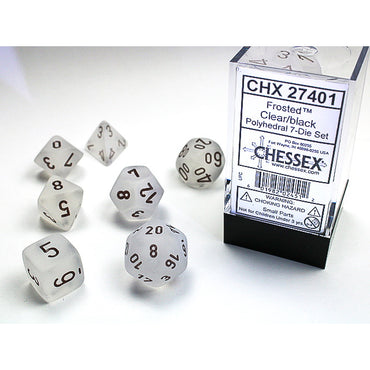 Frosted Clear with Black 16mm RPG Set (7)