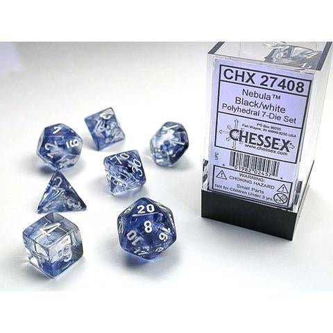 RPG Dice: Nebula Black/White (CHX27408)