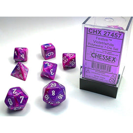 RPG Dice: Festive Violet/White (CHX27457)
