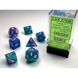RPG Dice: Festive Waterlily/White (CHX27546)